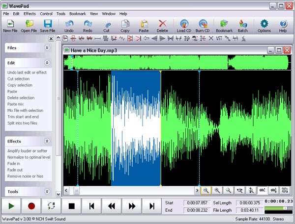 NCH WavePad Audio Editor 17.48 instal the new version for ios