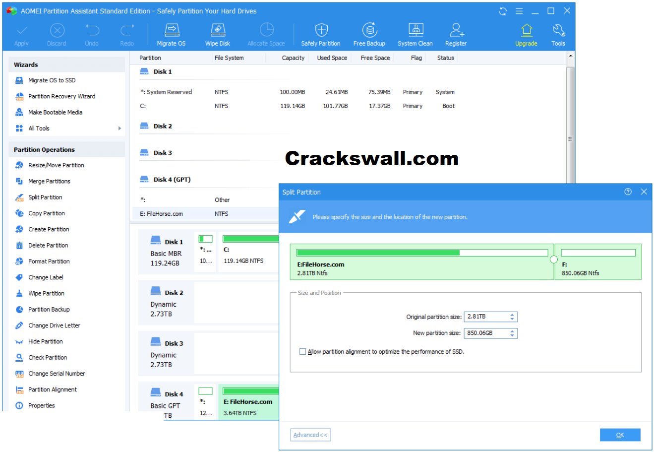 Aomei partition assistant crack