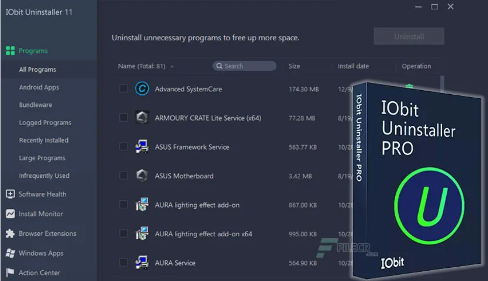 programma di disinstallazione iobit pro crepa