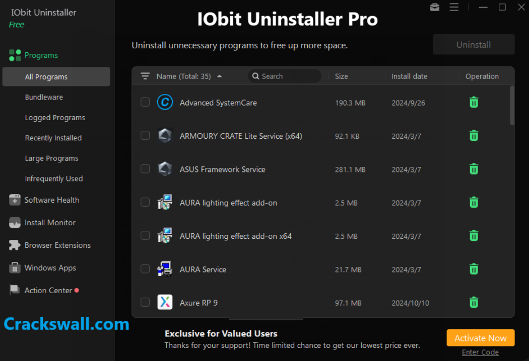 IObit Uninstaller Pro Crack